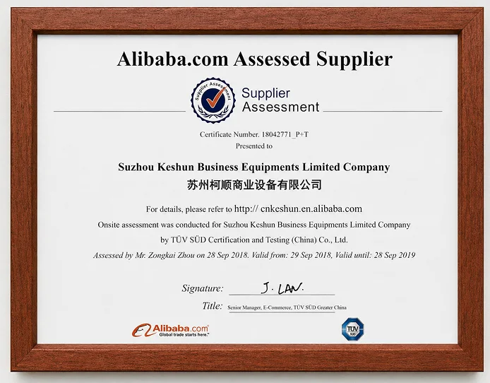 Alibaba.com Assessed Supplier certificate 2018 audited by TUV SUD